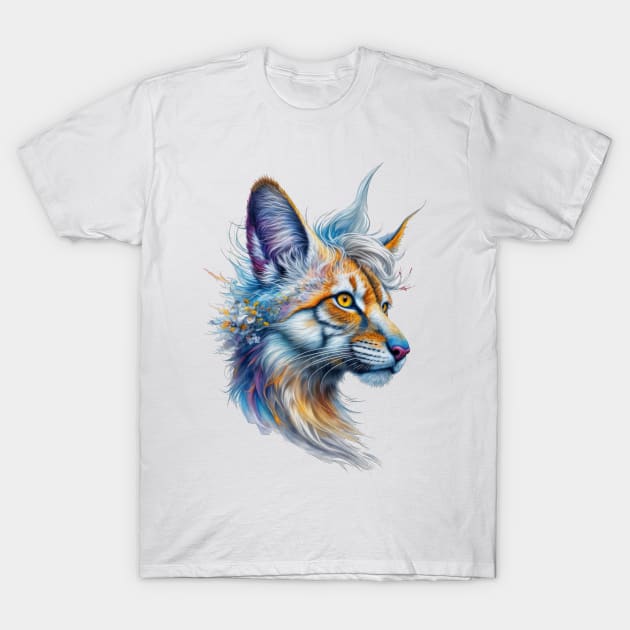 Fantasia in Fur: The Colorful Carnivore T-Shirt by TooplesArt